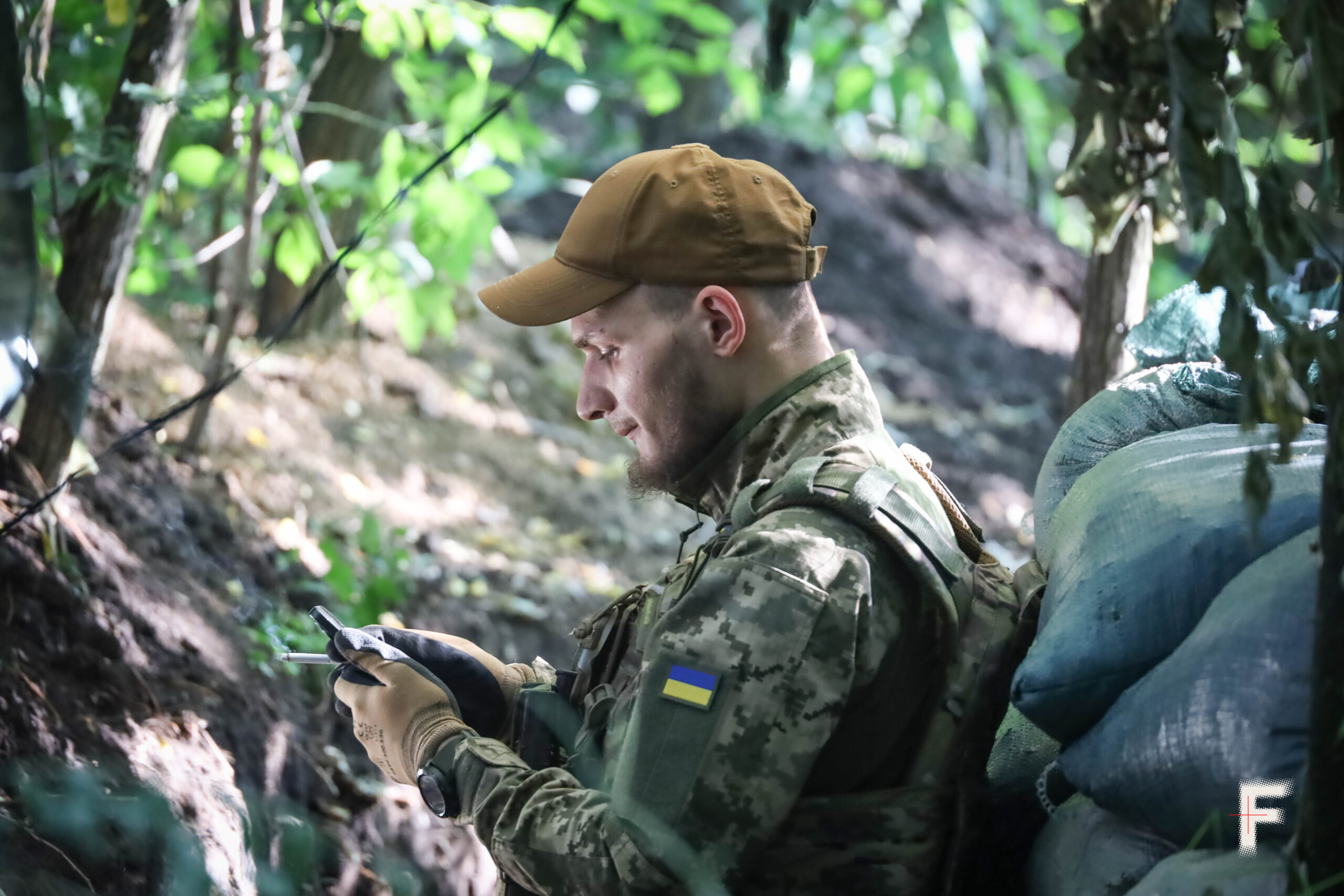 Військовий “Фокс” під час перекуру