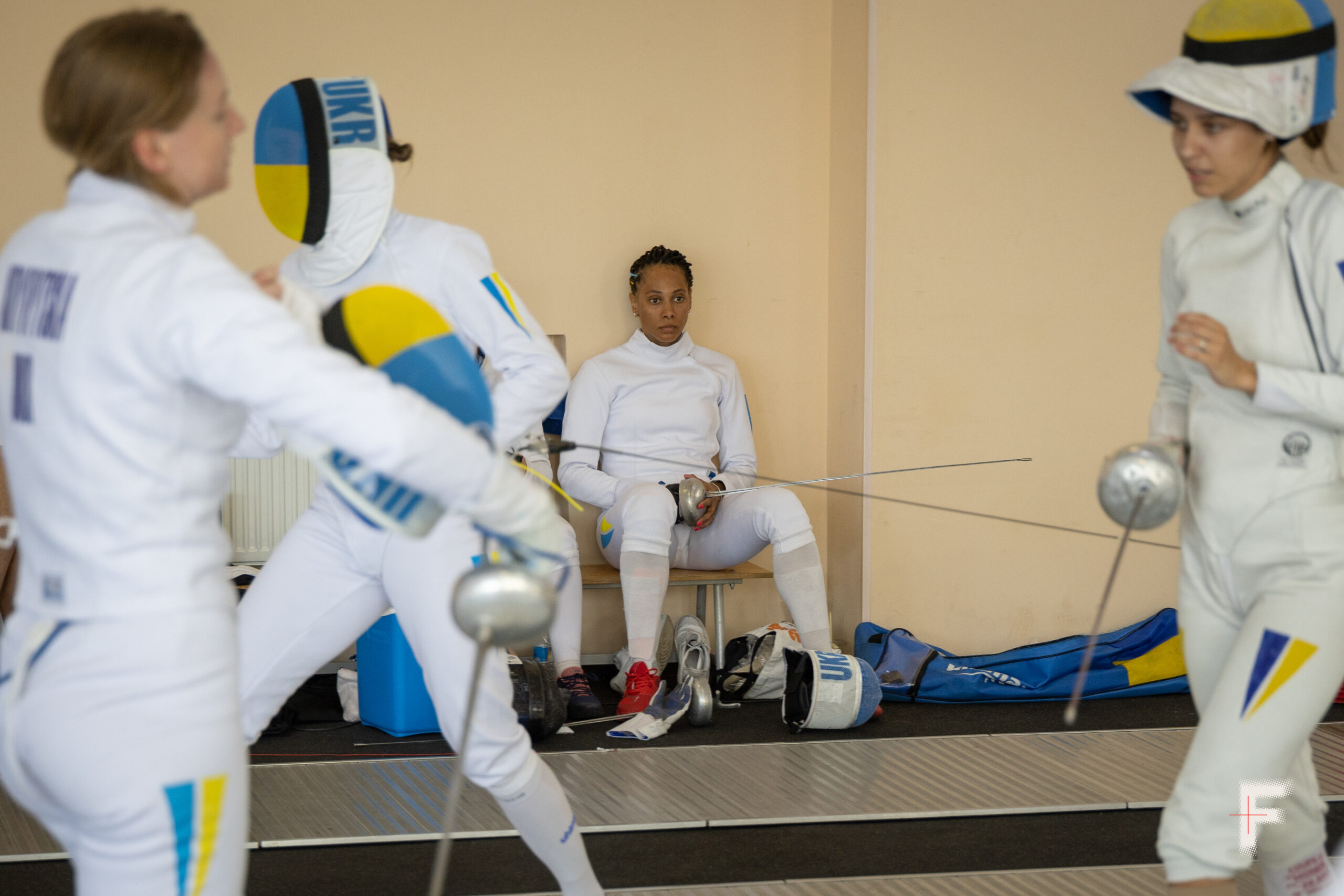 KYIV, UKRAINE - JULY 17: Dzhoan Feybi Bezhura is a Ukrainian epee fencer during preparation training for  the Olympic Games at training camp at Ukrainian National Olympic Base Koncha-Zaspa on July 17, 2024 in Kyiv, Ukraine. Ukraine will send more than 100 athletes to the 2024 Summer Olympic Games in Paris, a smaller number than it sent to the Tokyo 2021 games, before Russia's large-scale invasion. (Photo by Andriy Dubchak/Frontliner/Getty Images)