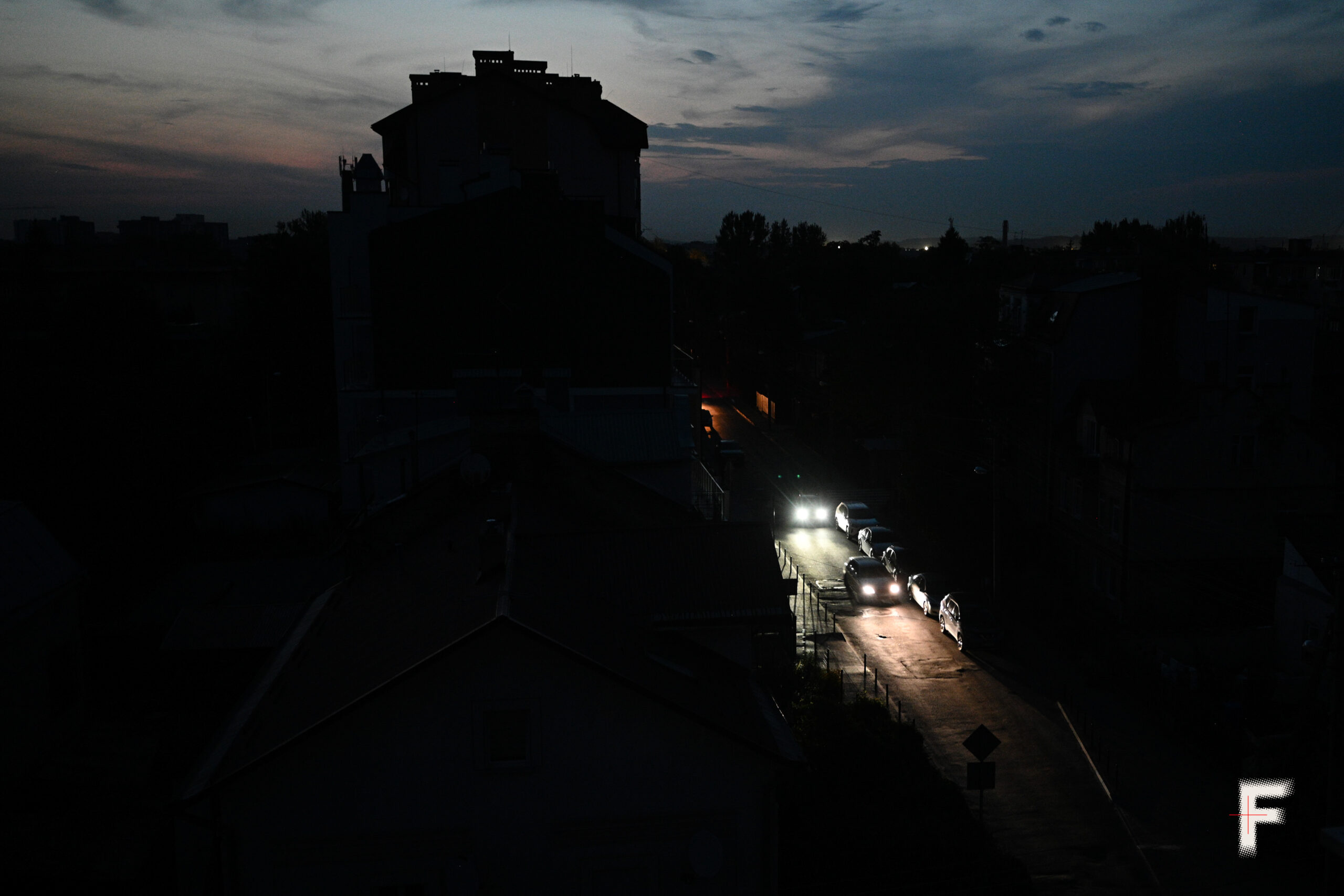 Вигляд на Львів під час відключення світла. Липень 2024
